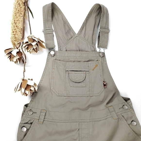 Mickey Unltd Girls Tan Multi Pocket Overall Sz XL - Picture 3 of 11